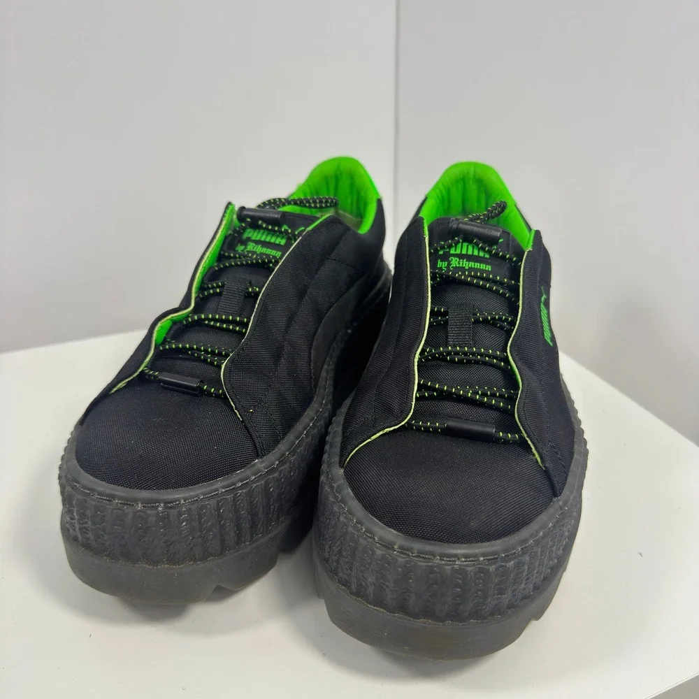 PUMA Fenty Cleated Creeper Surf Shoes Womens Size 8 Black Green‎ Gecko 367681-03